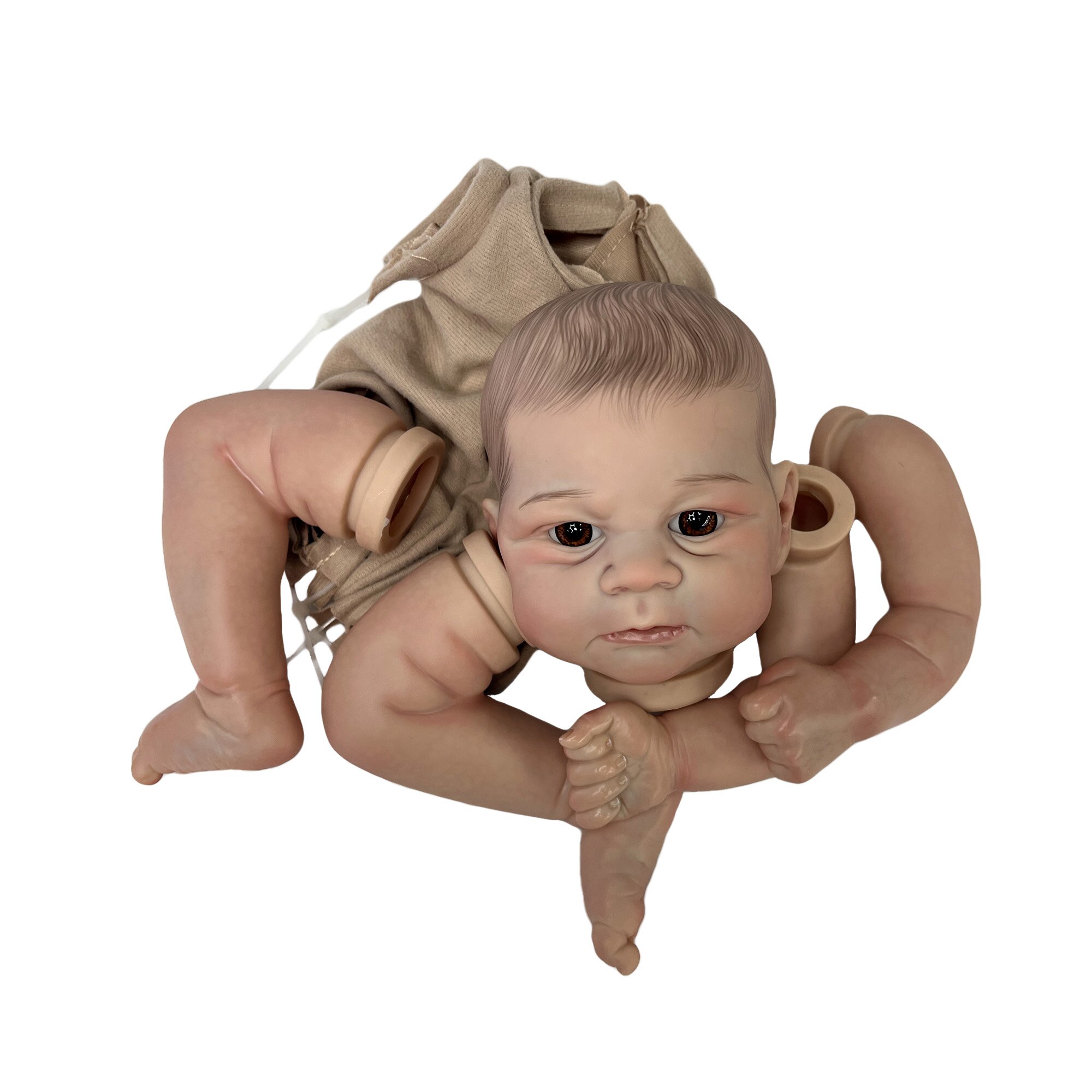 18” Kit Elijah Reborn sin pintar Handmade Vinyl Bebe Reborn Doll Kits Lifelike Painted kits DIY Reborn Accessories реборн