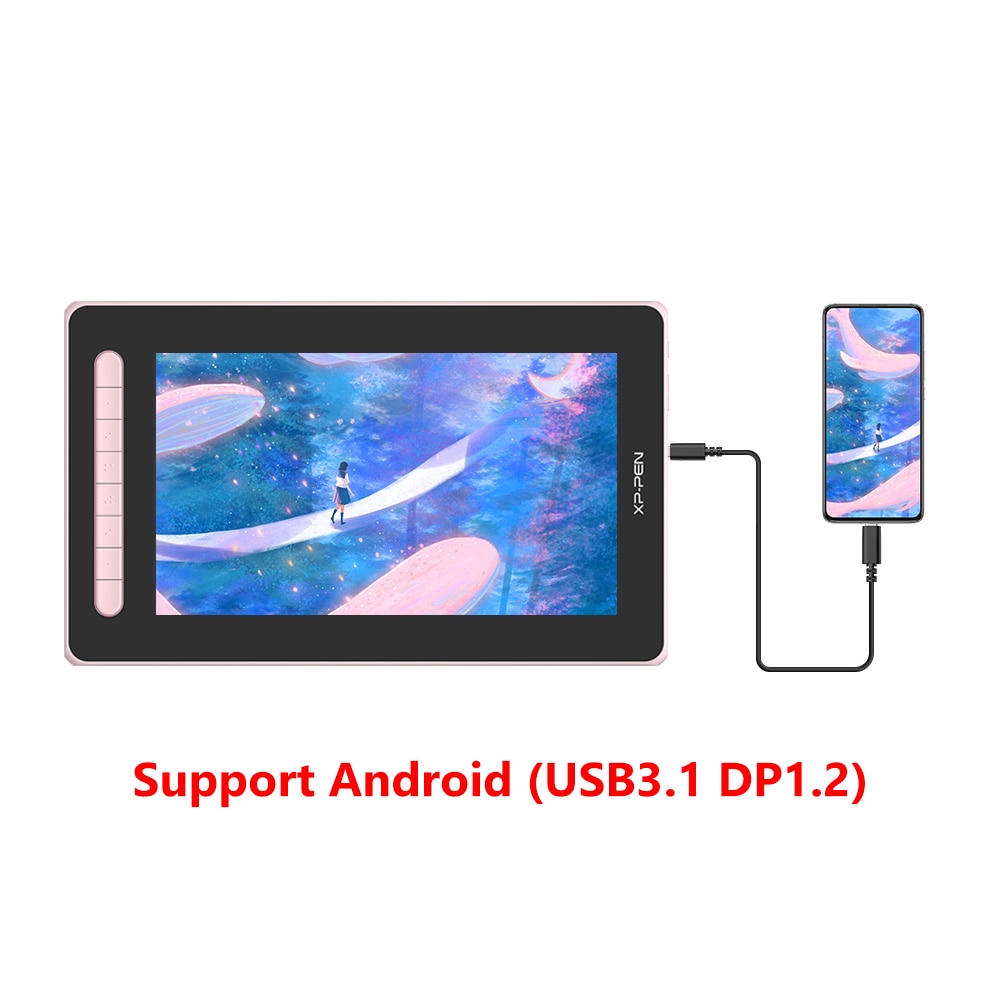 XPPen Artist 12 (2nd) Pen Graphic Tablet Monitor 127%s RGB 8192 Level X3-powered Stylus 8 Keys Tilt Support Windows mac Android