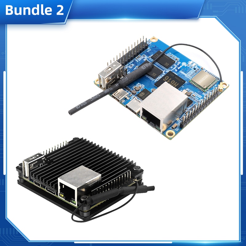 Orange Pi Zero 2 1GB RAM Allwinner H616  BT Wifi IR Receiver Optional Aluminum Case Power Supply HDMI-compatible Cable
