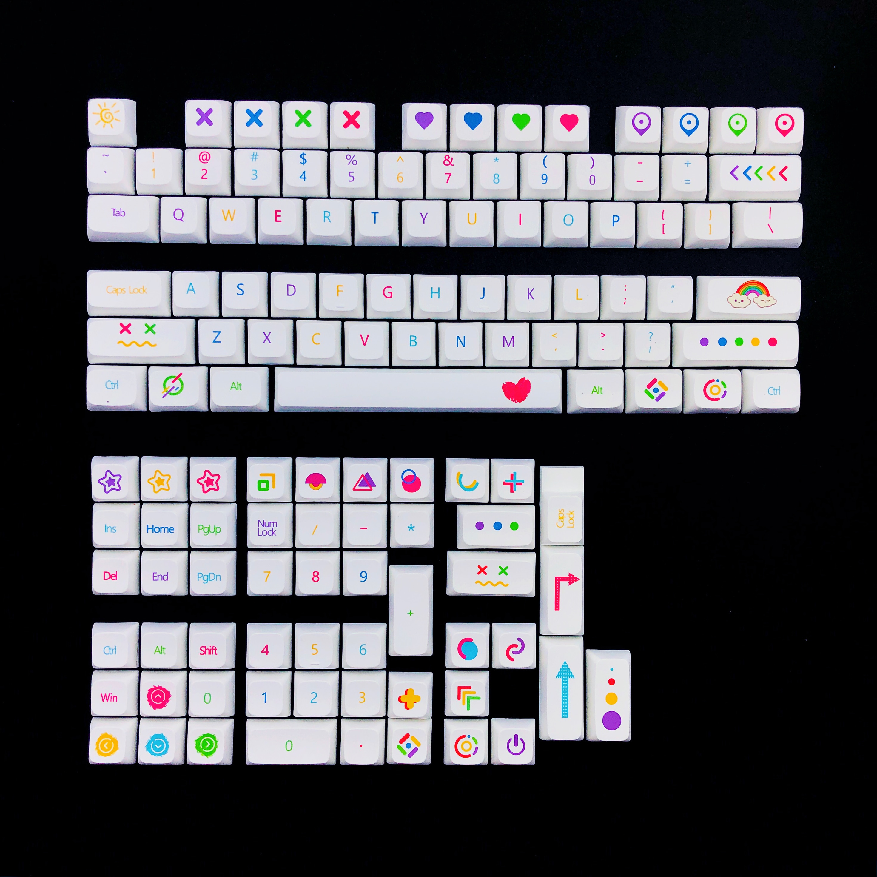 125 Keys PBT Keycap XDA Profile DYE-SUB English Japanese Personalized Keycaps For Cherry MX Switch gaming Mechanical Keyboard