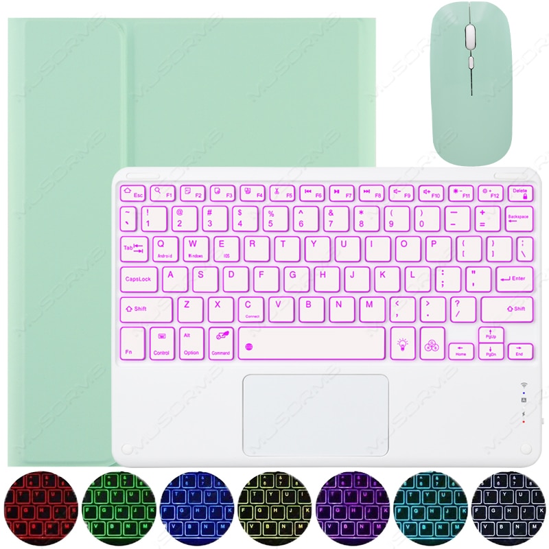 Magic Case Keyboard for Samsung Tab A8 A7 S6 Lite 2022 Touchpad Backlit Tab S8 S7+ S7 FE S8+ Plus S8 Ultra Portuguese Korean