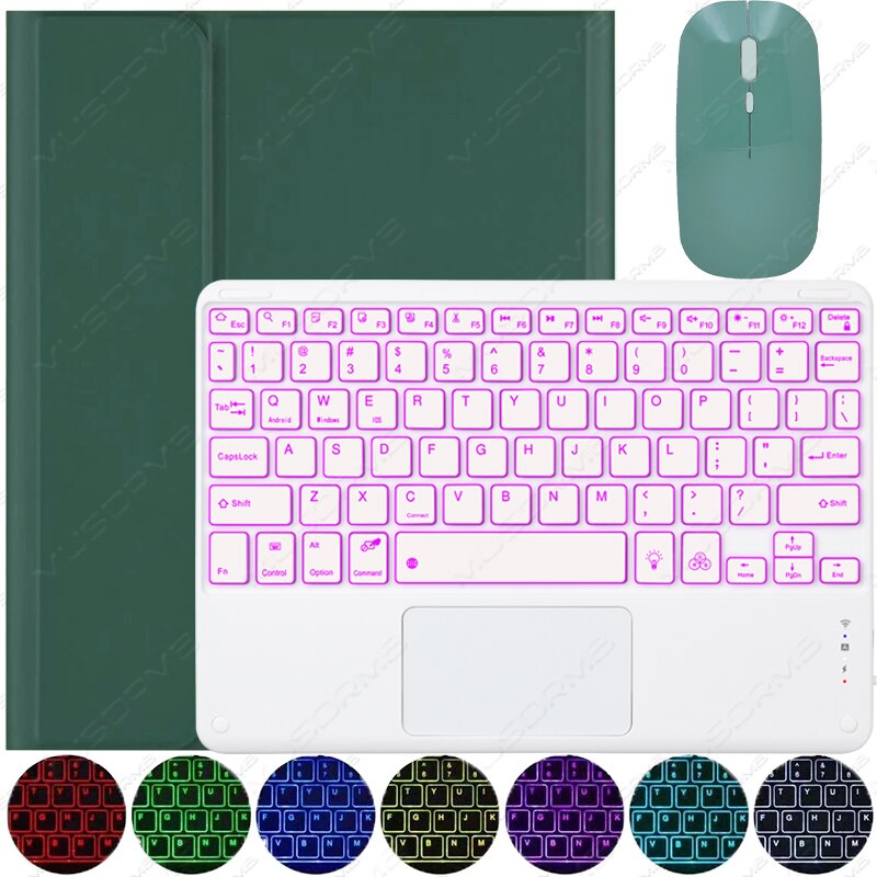 Magic Case Keyboard for Samsung Tab A8 A7 S6 Lite 2022 Touchpad Backlit Tab S8 S7+ S7 FE S8+ Plus S8 Ultra Portuguese Korean