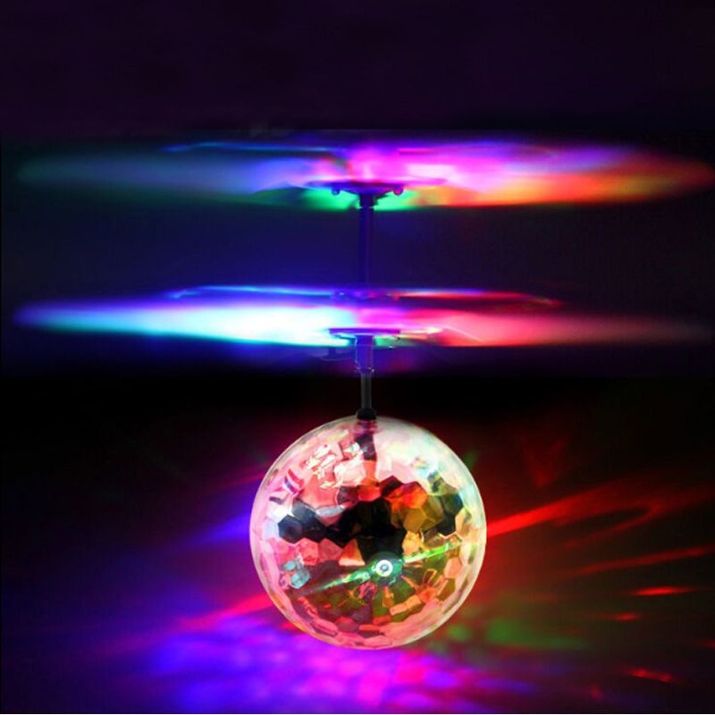 Jiebeihuang Wholesale Colorful Light Suspension Induction Transparent Flying Ball USB Charging Novel Flying Toy