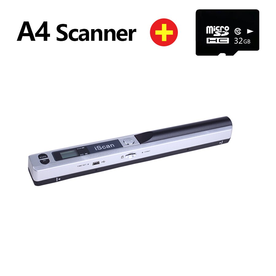 iScan Scanner Document Portable A4 Scanner For Documents Books Office Handheld Mobile Scanners JPG/PDF 900DPI