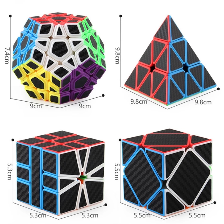 MoYu Cube Gift Box 2x2 3x3 4x4 5x5 Magic Cube SQ-1 Speed Cube Puzzle Game Cube Carbon Fiber Sticker Cubo Present Gift For Kids