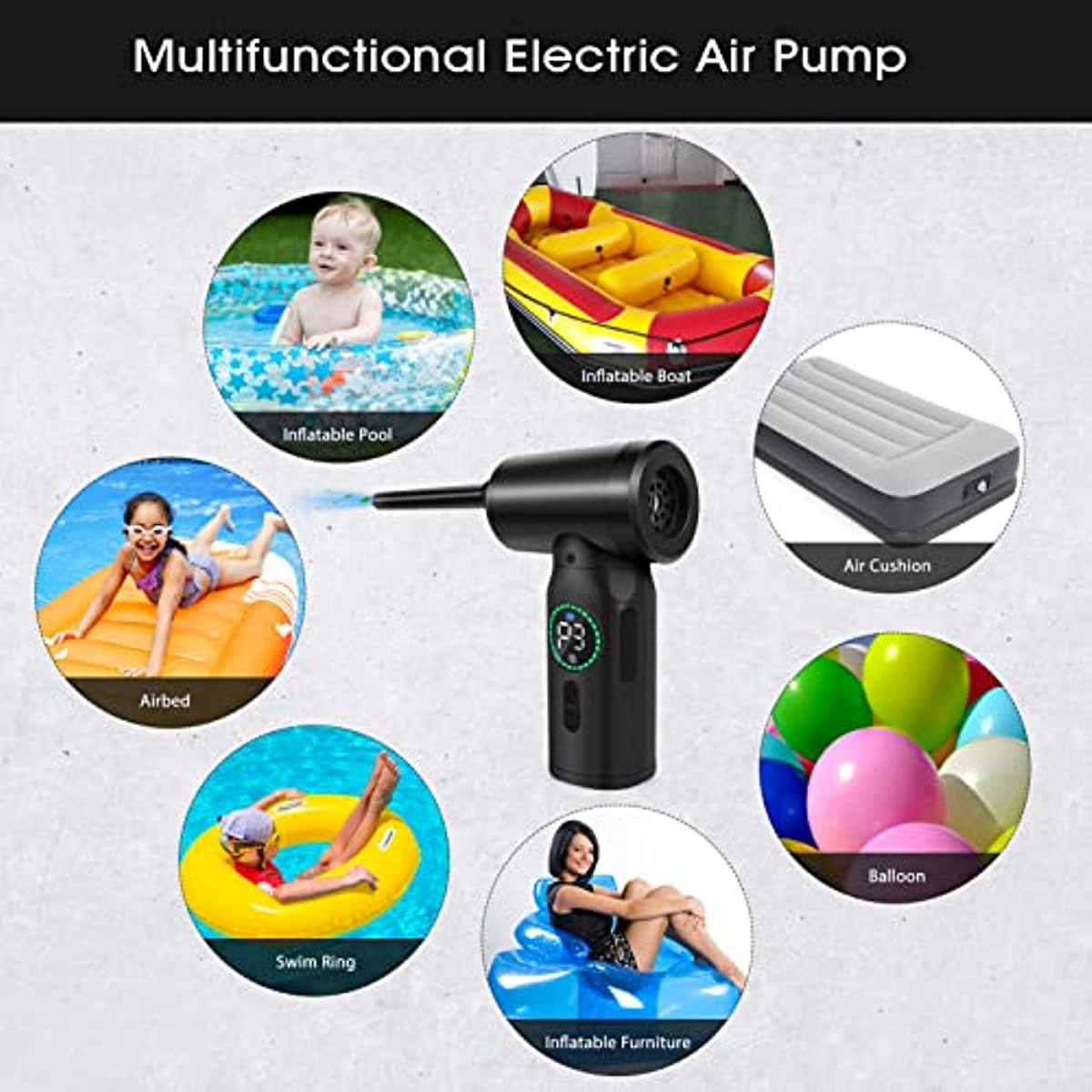 7500mAh Portable Compressed Air Duster 2 in 1 Air Blower & Vacuum Cleaner Cordless Duster Blower for Keyboard Computer Cleaning