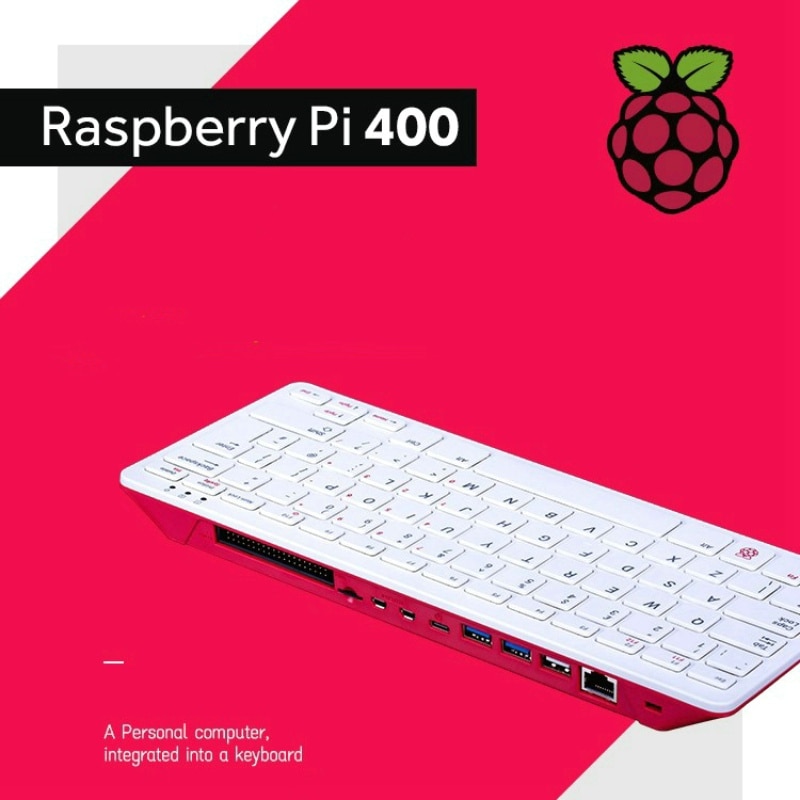 Raspberry pi 400 Computer Built Into a Keyboard with Official Mouse SD Card Power Adapter HDMI Cable Optional