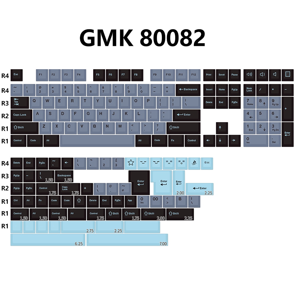 KBDiy GMK Keycap Clone Arctic Red Samurai 8008 WOB Rome Circus Cherry Profile MX Double Shot ABS Keycaps for Mechanicla Keyboard