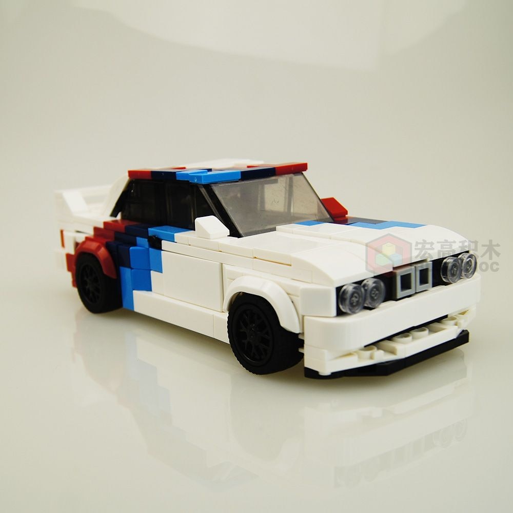 MOC Brick Technical Car M1 M3 E30 M4 Racing Sports Car Vehicle Speed Champion Racer Building Blocks Creative Garage Toy For Boys