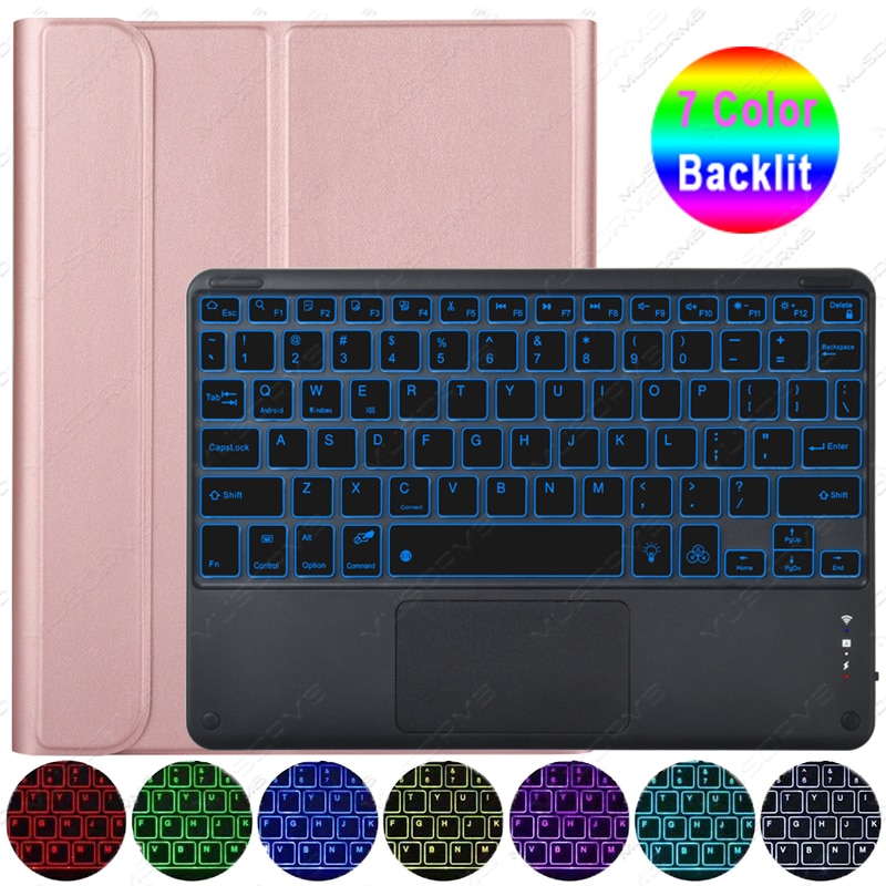 Magic Case Keyboard for Samsung Tab A8 A7 S6 Lite 2022 Touchpad Backlit Tab S8 S7+ S7 FE S8+ Plus S8 Ultra Portuguese Korean