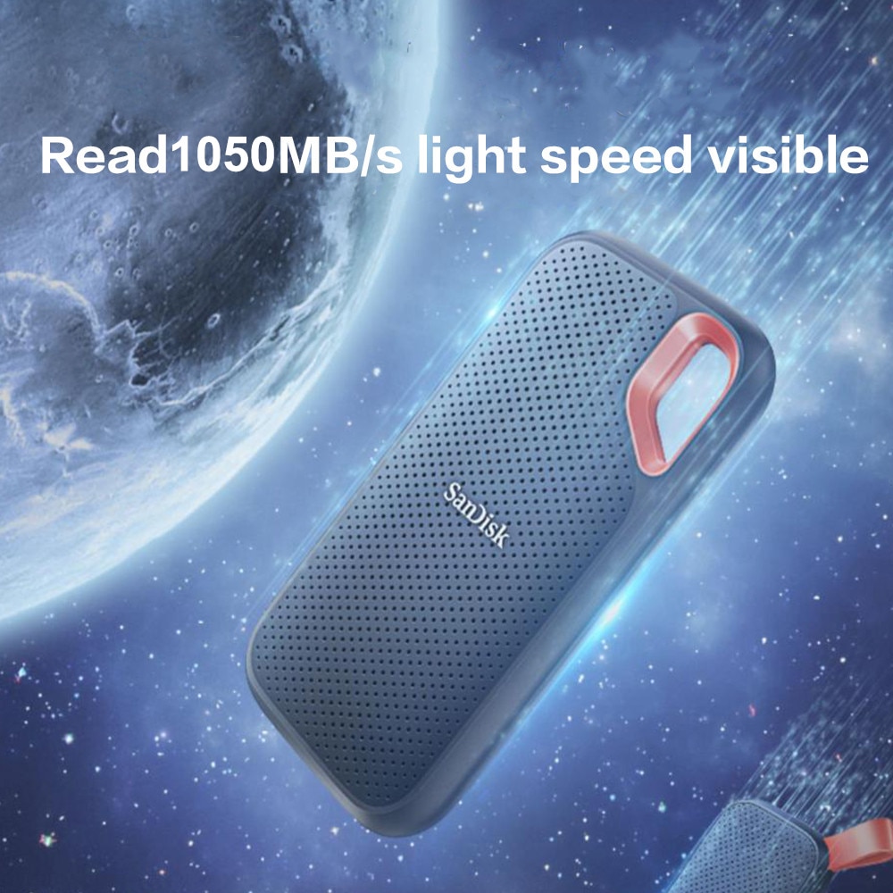 SanDisk Extreme E61 Portable SSD 1TB USB3.2 Gen 2 Type C External Solid State Drive Storage Disk Hard Drive Mobile Storage Drive