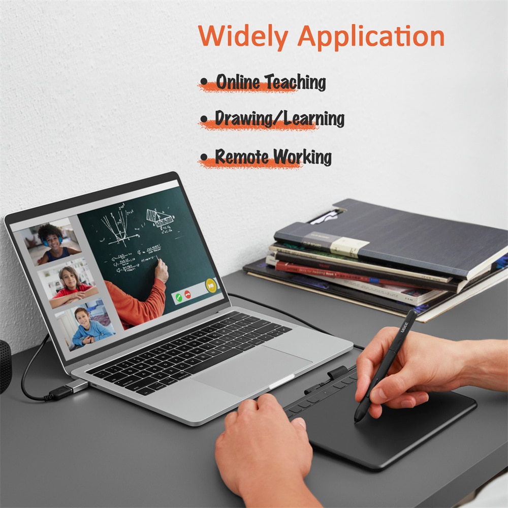 UGEE S640 Graphic Tablet 6inch Digital Drawing Tablets Battery-free Stylus Support Android Windows Mac