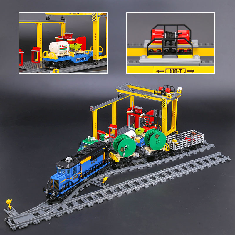 City Train Value Pack Compatible 66493 60052  Building Block Remote Control Train Station Building Block Christmas Gifts