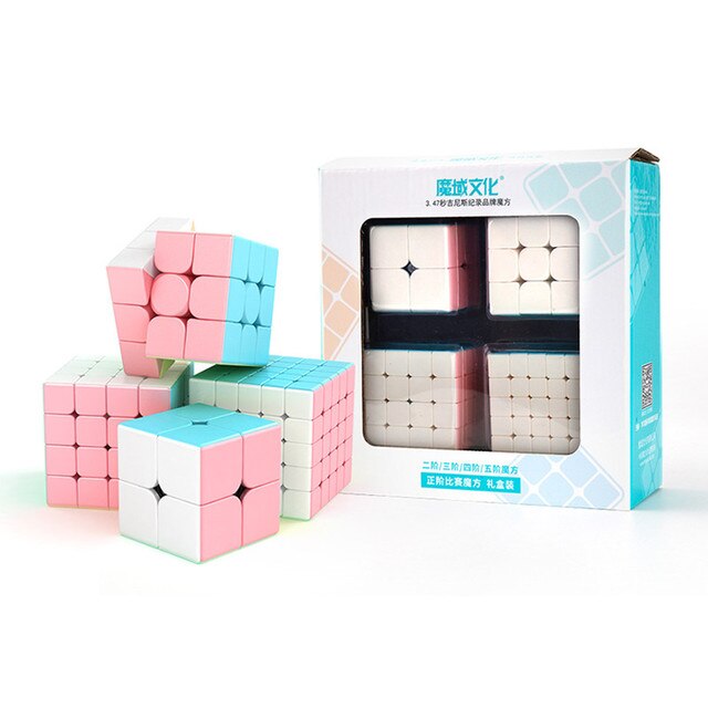 MoYu Cube Gift Box 2x2 3x3 4x4 5x5 Magic Cube SQ-1 Speed Cube Puzzle Game Cube Carbon Fiber Sticker Cubo Present Gift For Kids