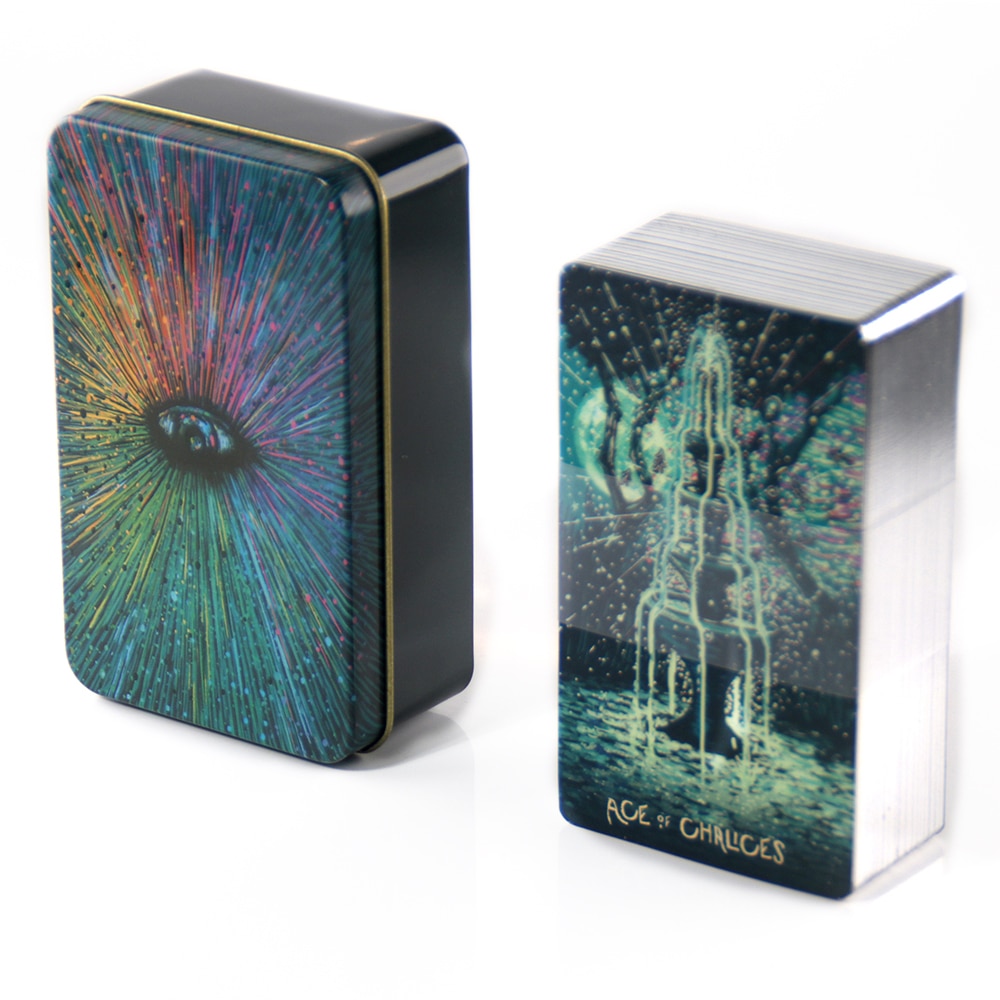 Lunalapin Tarot Luna Lapin Tarot Beginner in a Tin Metal Box High Quality 78 Card Gilded Edge Paper Booklet Based Rider Tarot