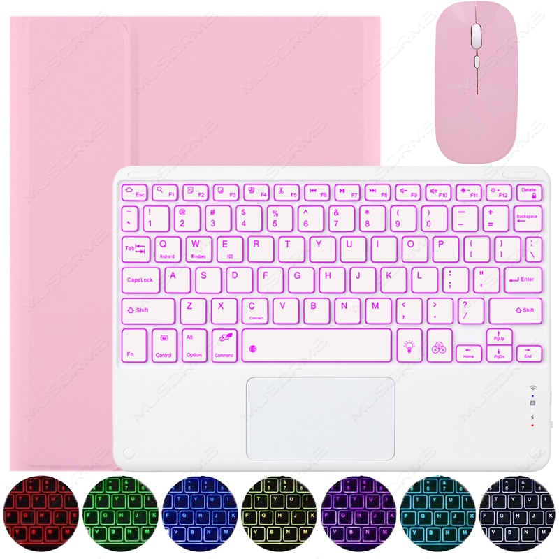 Magic Case Keyboard for Samsung Tab A8 A7 S6 Lite 2022 Touchpad Backlit Tab S8 S7+ S7 FE S8+ Plus S8 Ultra Portuguese Korean