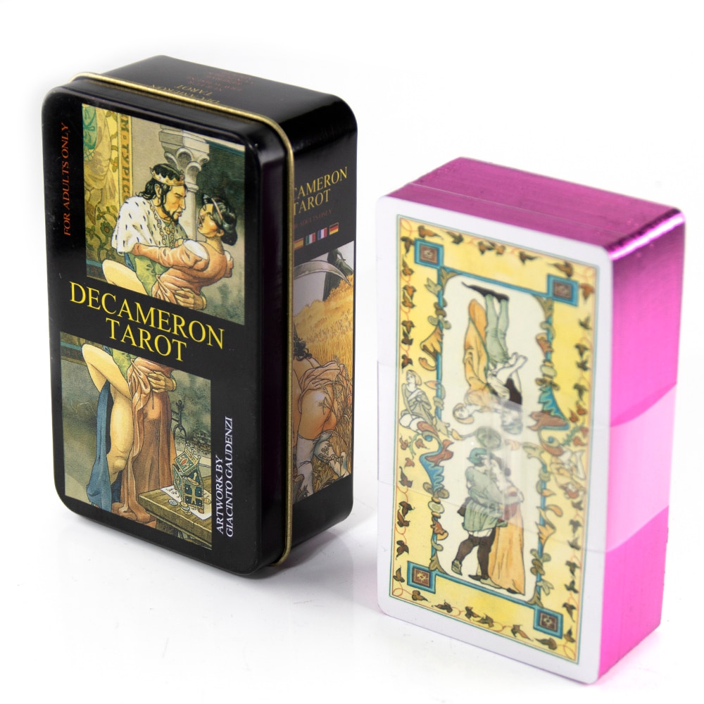 Lunalapin Tarot Luna Lapin Tarot Beginner in a Tin Metal Box High Quality 78 Card Gilded Edge Paper Booklet Based Rider Tarot