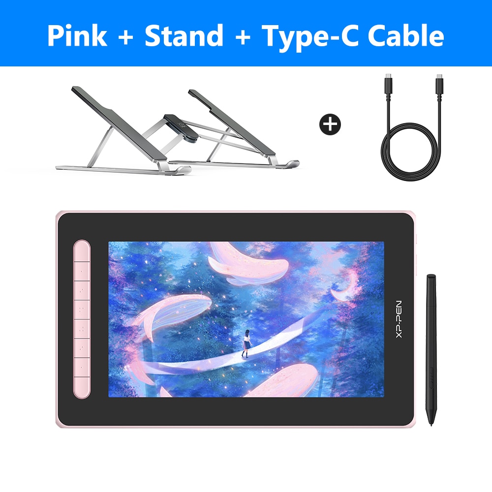 XPPen Artist 12 2nd Gen Graphic Tablet Monitor with 127% sRGB 8 Shortcut Keys 11.9 Inch Pen Display Support Android Windows Mac