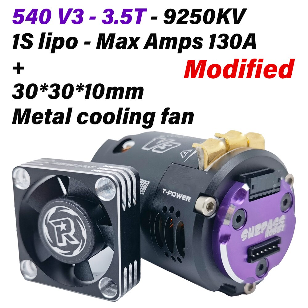 Surpass Hobby Rocket 540 V3 Sensored Brushless Motor Waterproof 3.5T 10.5T 25.5T 21.5T 13.5T for 1/10 1/12 RC Car Drift Truck
