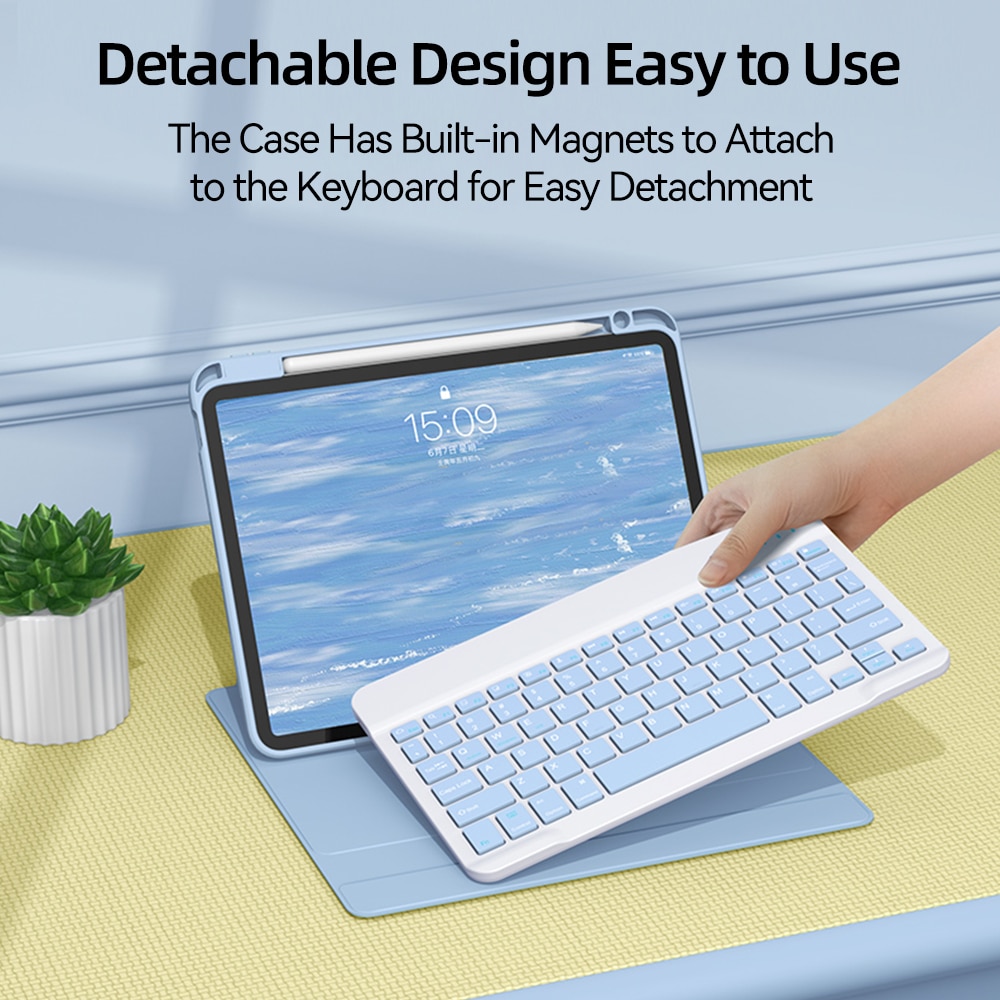 For iPad Keyboard Case For iPad 10th Generation Case For iPad 10.2 9/8/7th Air 3 10.5 Pro Air 4 5 10.9 2018 to 2022 Pro 11 Cover