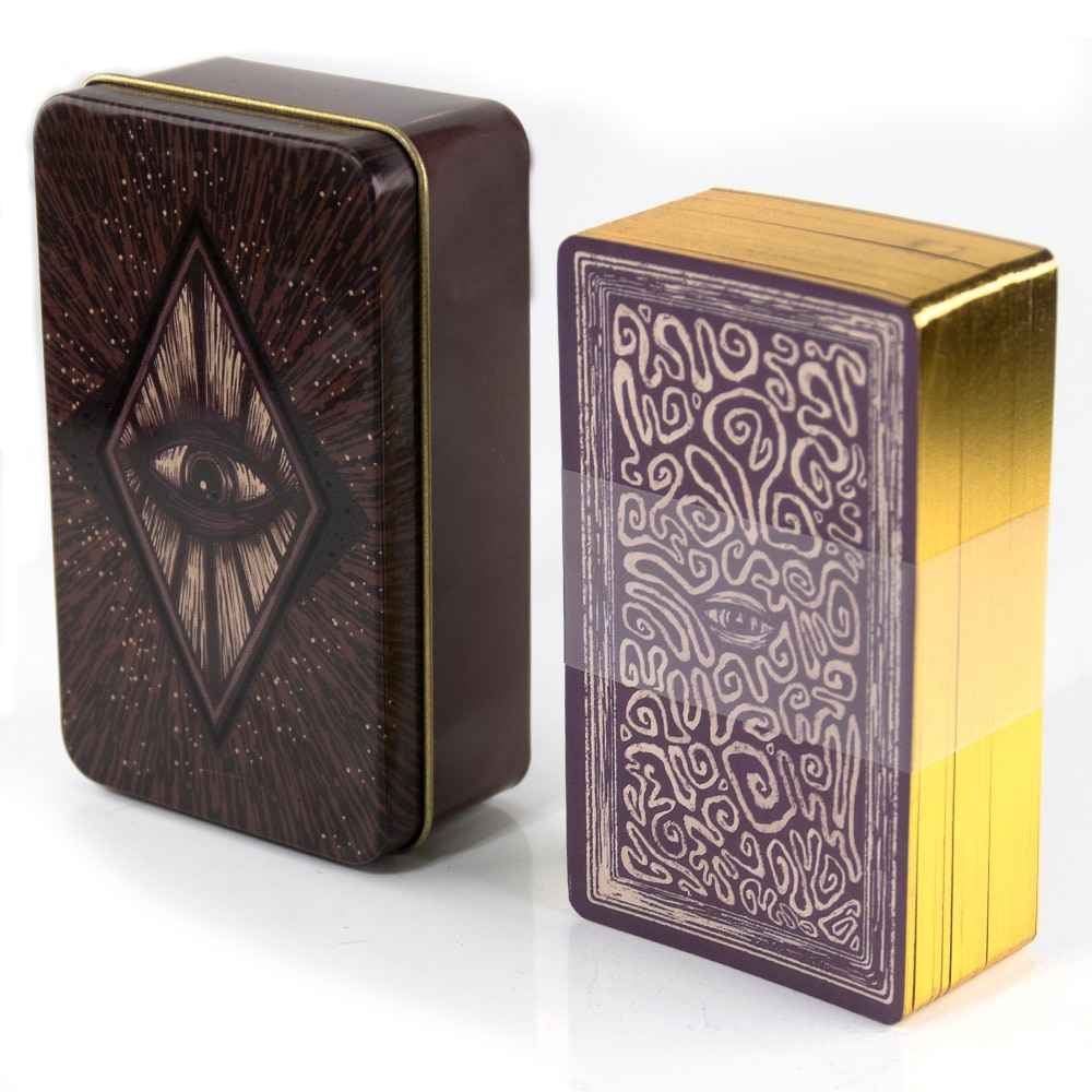 Lunalapin Tarot Luna Lapin Tarot Beginner in a Tin Metal Box High Quality 78 Card Gilded Edge Paper Booklet Based Rider Tarot