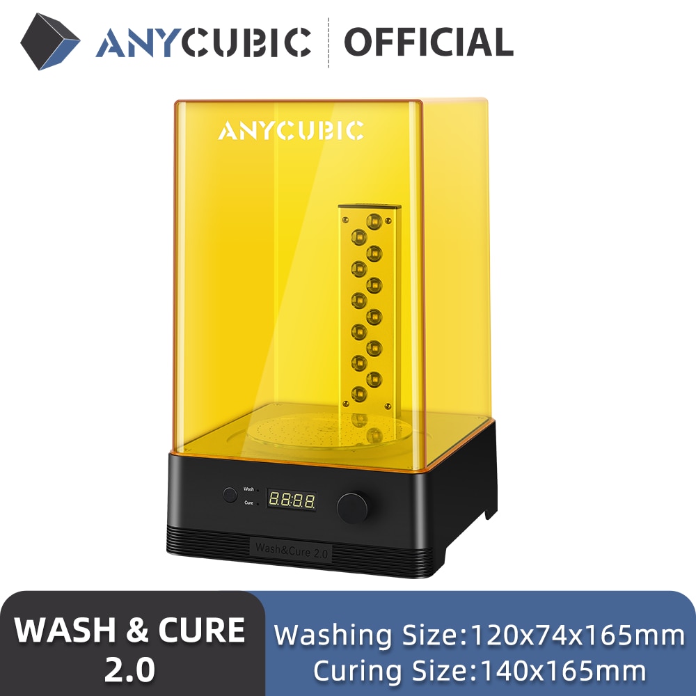 ANYCUBIC Wash & Cure 2.0 For Mars Photon Mono LCD SLA DLP 3D Printer Models UV Rotary Curing Resin Cleaning Machine 2 in 1