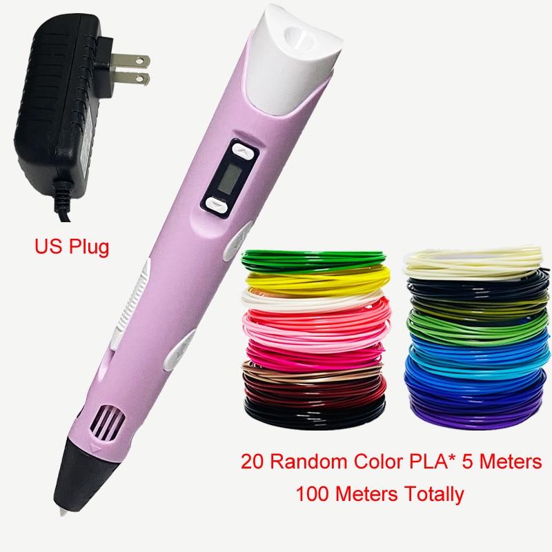 3D Printing Pen 3D Pen OLED Display With 12 Color PLA/ABS Filaments 3D Drawing Printer For Kids/Adults Creative Design Drawing