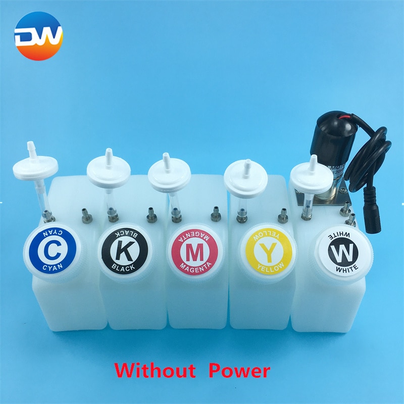 White Ink Ciss System Motor CMYK Color White Tank L1800 L805 Printer Modify Machine Tank with Stirrer DTF 250ml ink tank