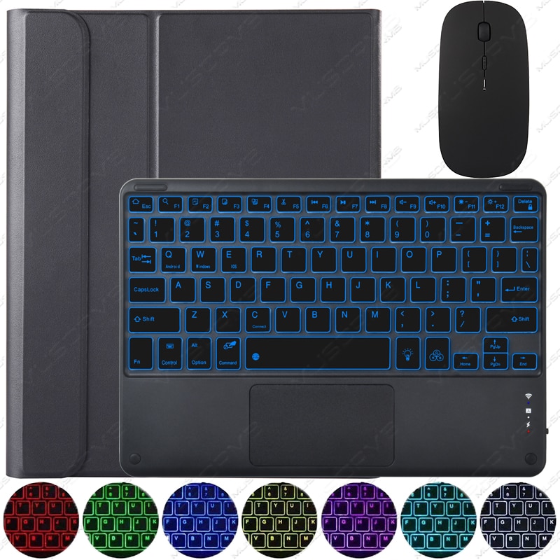 Magic Case Keyboard for Samsung Tab A8 A7 S6 Lite 2022 Touchpad Backlit Tab S8 S7+ S7 FE S8+ Plus S8 Ultra Portuguese Korean