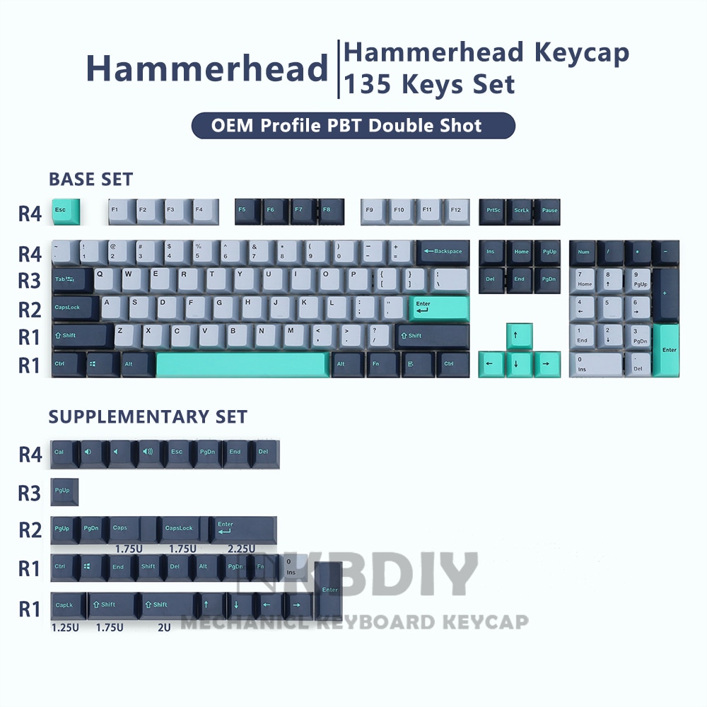 KBDiy GMK Keycap Clone Olivia Arctic Red Blue Samurai Darling Rudy OEM Profile Double Shot PBT Keycaps for Mechanicla Keyboard