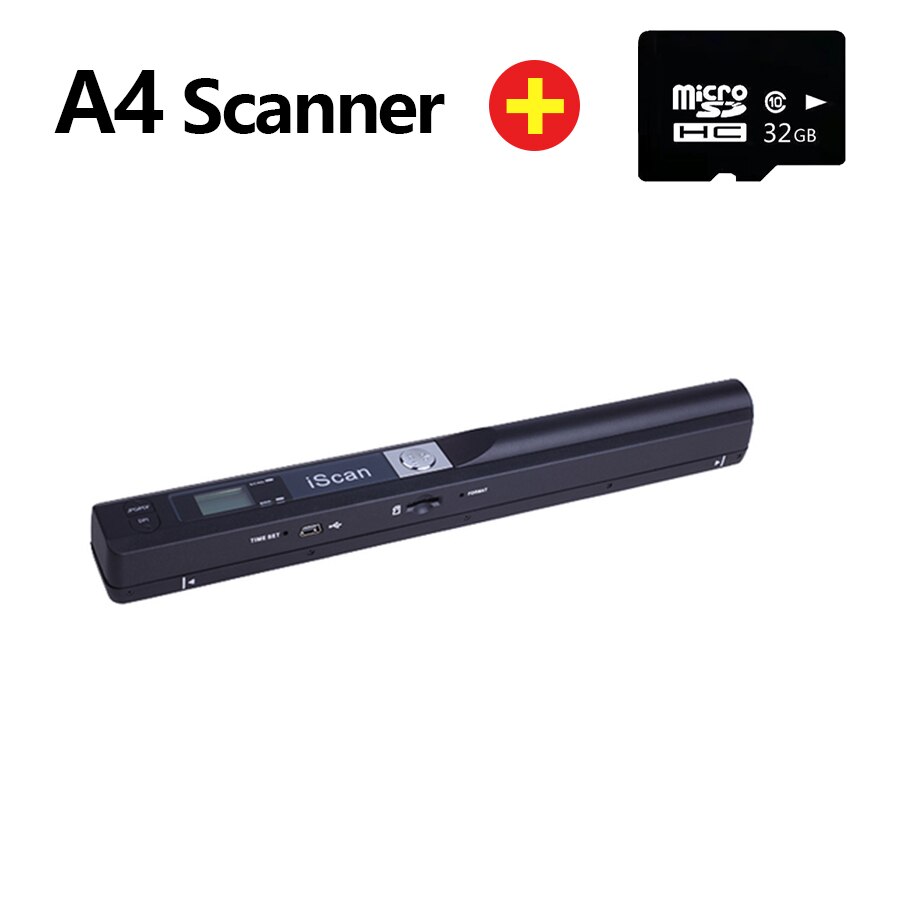 iScan Scanner Document Portable A4 Scanner For Documents Books Office Handheld Mobile Scanners JPG/PDF 900DPI