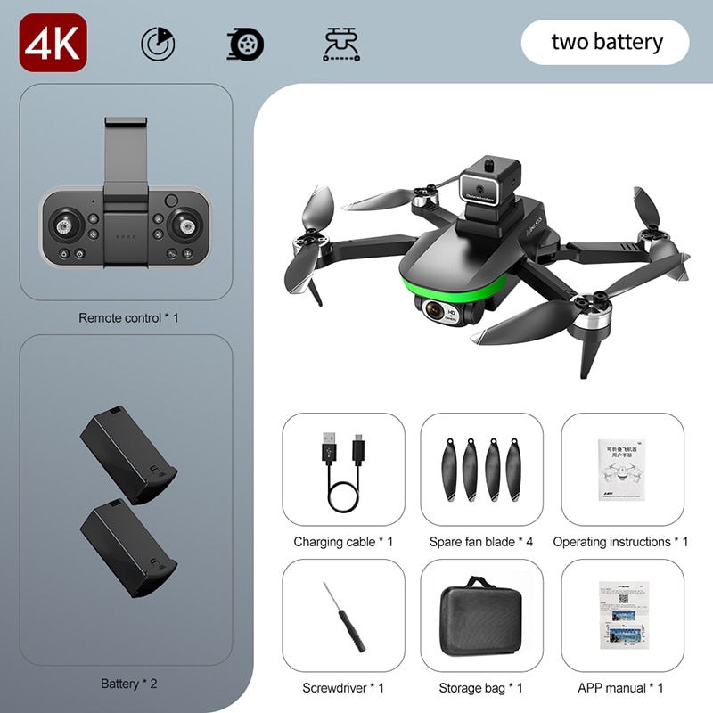 New S5S Mini Drone 4k Profesional 8K HD Camera Obstacle Avoidance Aerial Photography Brushless Foldable Quadcopter 1.2km
