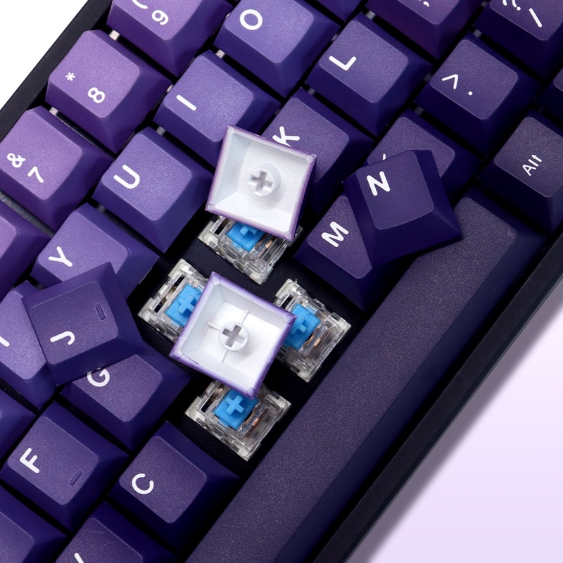 132 Keys PBT Keycaps Cherry Profile Purple Double Shot Set for Mechanical Gamer Keyboard For GK61 Anne Pro 2 Gateron Switches