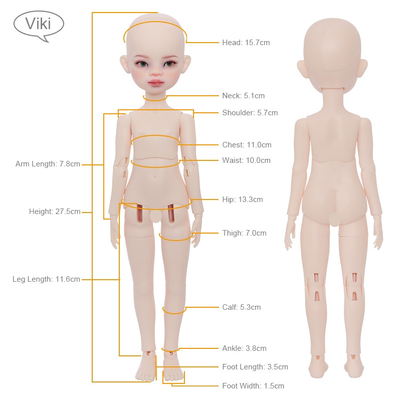 Fantasy Angel 1/6 BJD Doll Viki fullset 27cm Pure handcraf ob11 anime figure YOSD  Resin Anime Toy DIY Gift Tiny Baby Cute