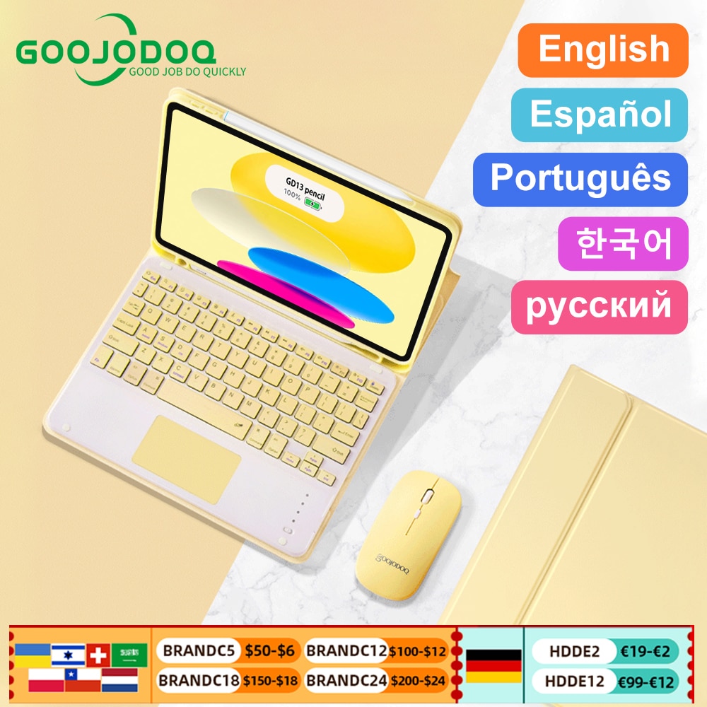 For iPad Air 4 5 9th 10th generation Case Magic Keyboard for iPad Pro 11 2022 iPad 10”2 Case Air 5 Air 2 funda 9 generacion Case