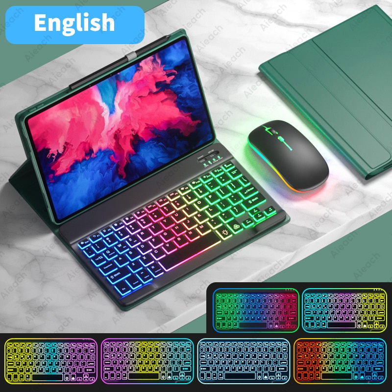 AIEACH Keyboard Case For Lenovo Tab P11 Pro P11 Plus P12 M10 3rd gen Case Bluetooth Keyboard Mouse Cover For Xiaoxin Pad 2022