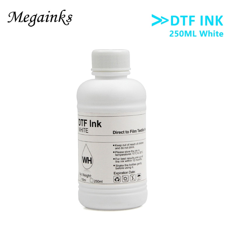 6PCS*250ML DTF ink kit for direct transfer film for PET film DTF ink all desktop & large format DTF printer 1BK 1C 1M 1Y 2WH