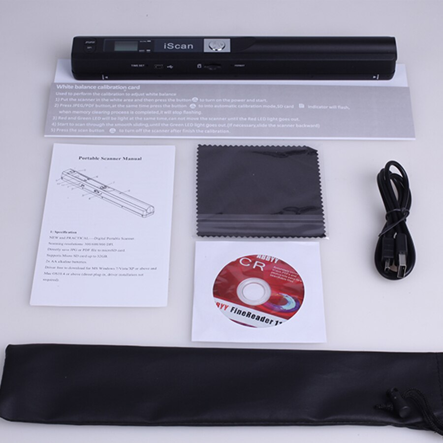 iScan Scanner Document Portable A4 Scanner For Documents Books Office Handheld Mobile Scanners JPG/PDF 900DPI