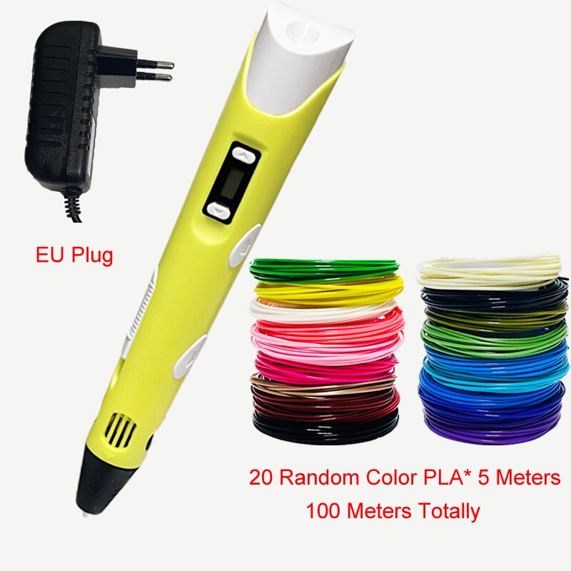 3D Printing Pen 3D Pen OLED Display With 12 Color PLA/ABS Filaments 3D Drawing Printer For Kids/Adults Creative Design Drawing