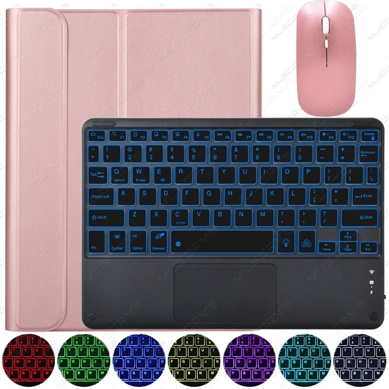 Magic Case Keyboard for Samsung Tab A8 A7 S6 Lite 2022 Touchpad Backlit Tab S8 S7+ S7 FE S8+ Plus S8 Ultra Portuguese Korean