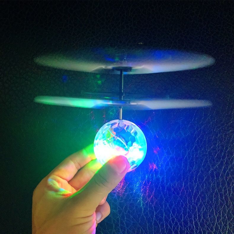 Jiebeihuang Wholesale Colorful Light Suspension Induction Transparent Flying Ball USB Charging Novel Flying Toy