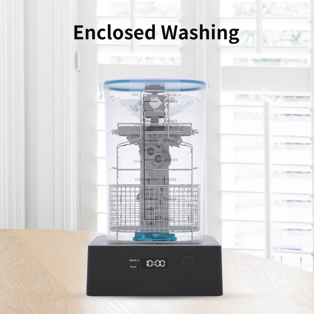 ANYCUBIC Wash & Cure 2.0 For Mars Photon Mono LCD SLA DLP 3D Printer Models UV Rotary Curing Resin Cleaning Machine 2 in 1