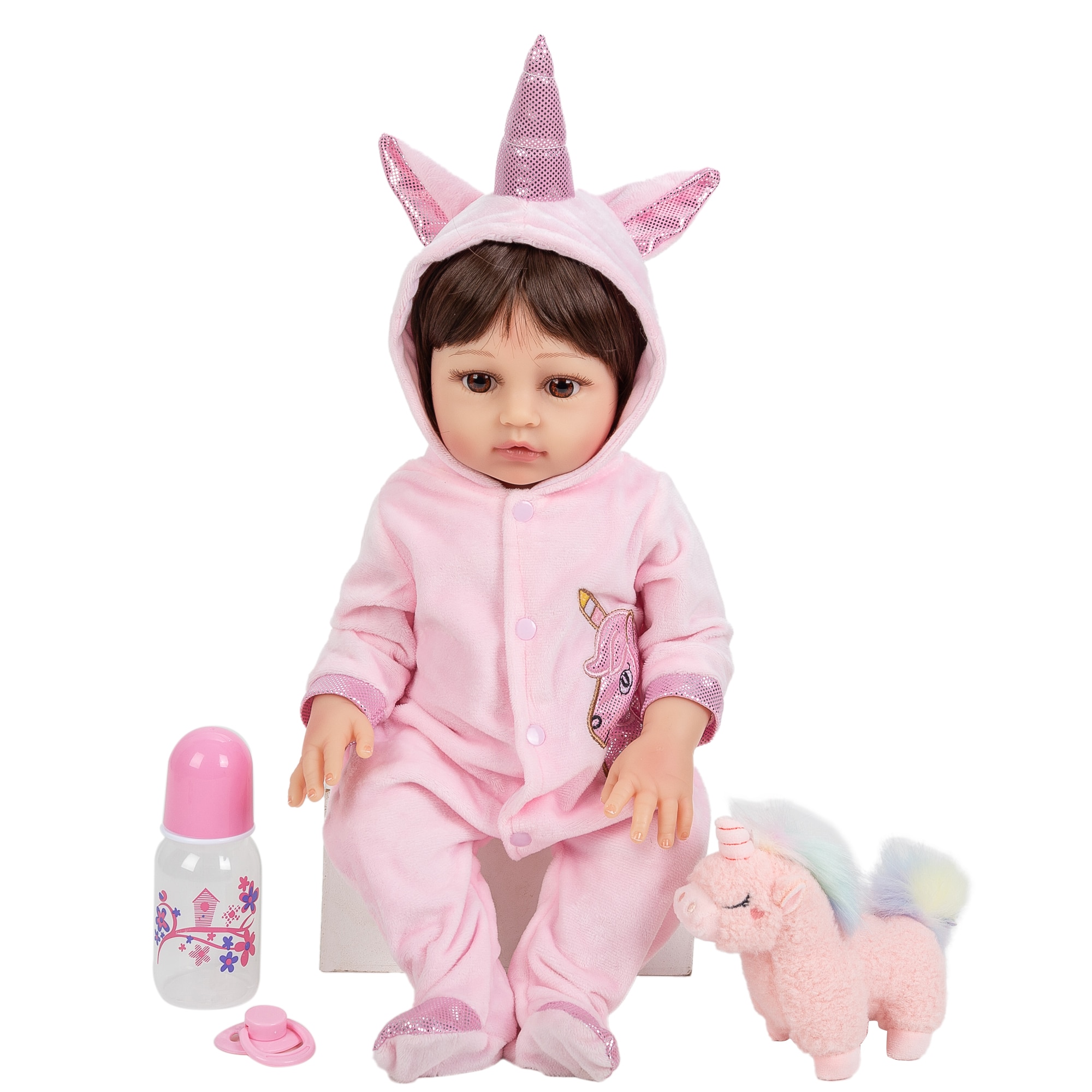 Baby doll Reborn Doll Silicone Body Can Take Bath With Pacifier Magnetic Christmas Gifts For Children Send From Brasi