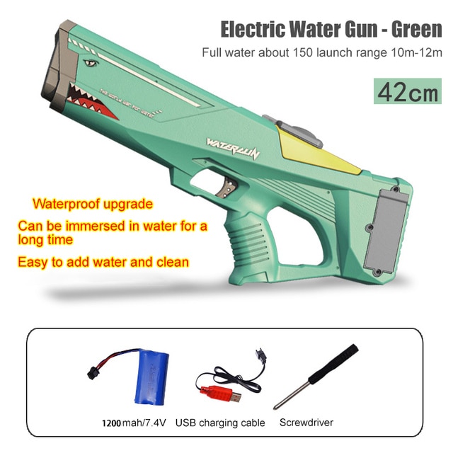 Automatic Electric Water Gun Children Toys Outdoor Beach Water Wars Summer Wimming Pool Large Capacity Water Guns for Kids Adult