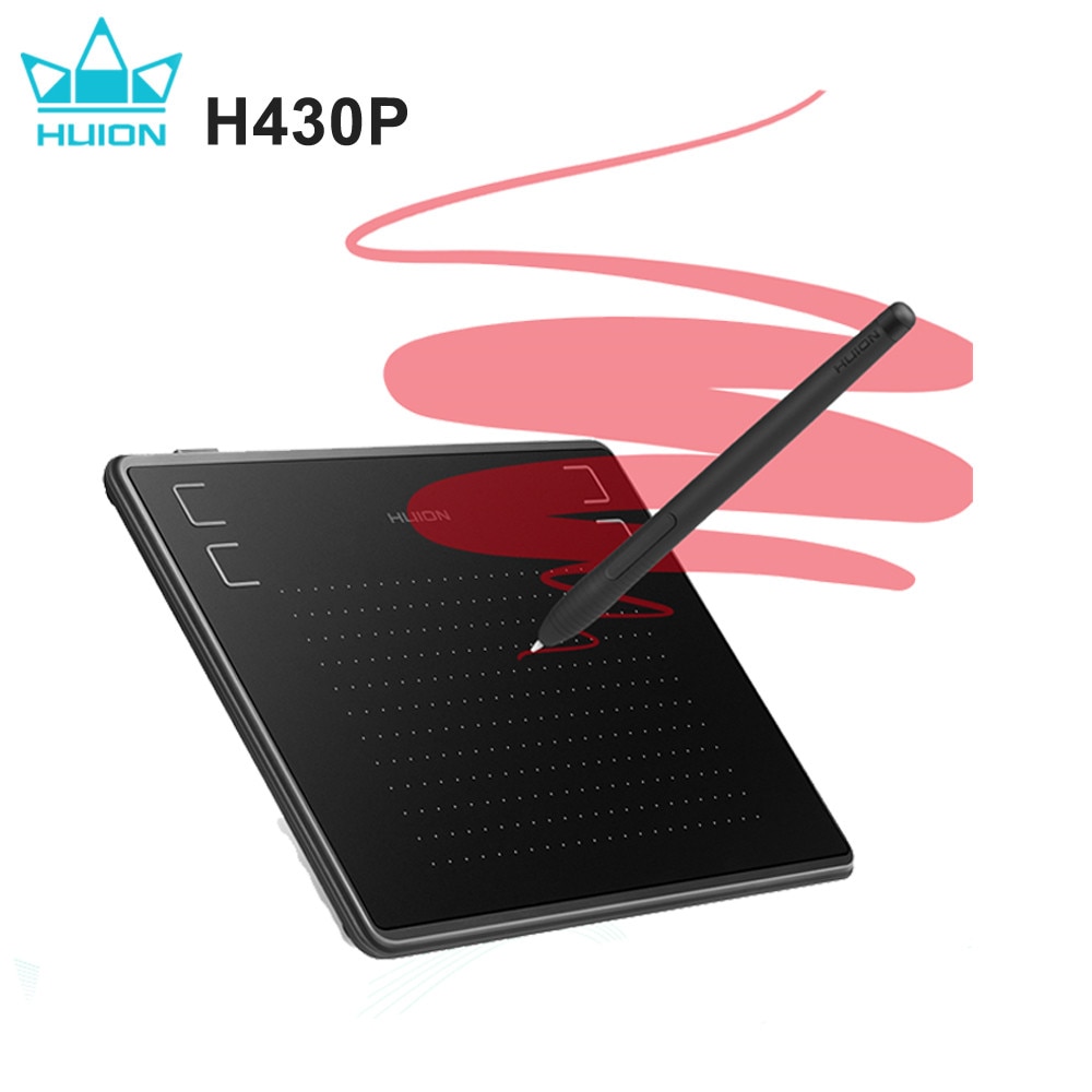 HUION H430P Digital Tablets Signature Graphics Drawing Pen Tablet OSU Game Tablet with Battery-Free Pen Not Including Glove