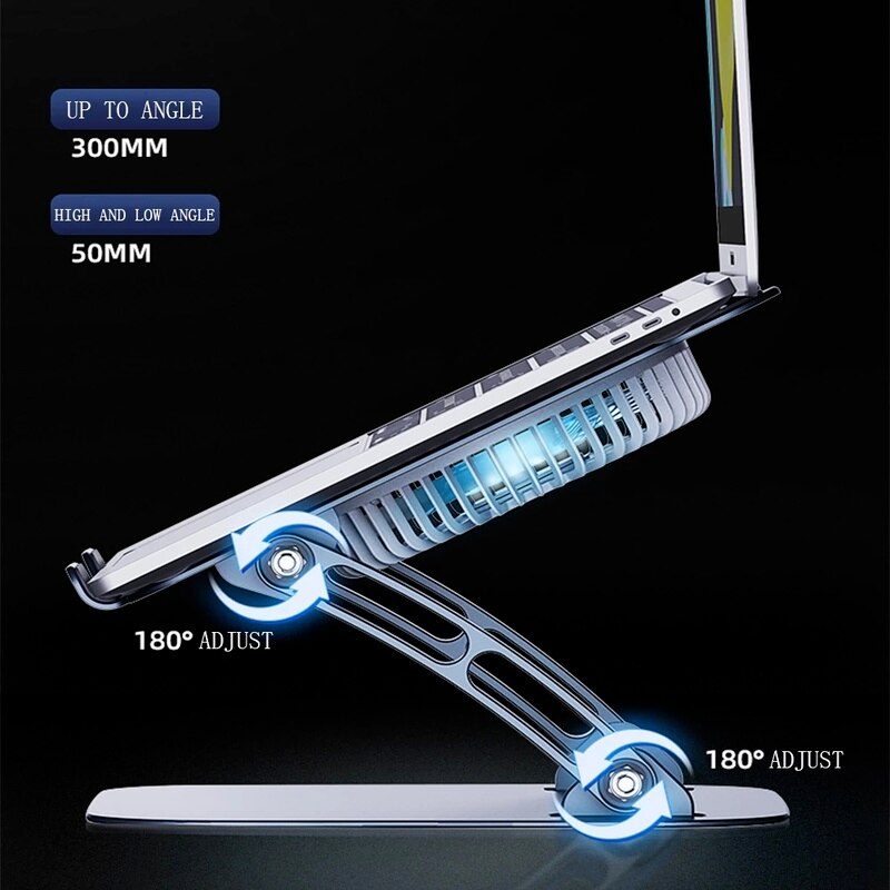 Aluminum Laptop Stand With Cooling Fan For iPad Tablet Bracket IPad Notebook Holder Support Macbook Gaming Laptop Accessories