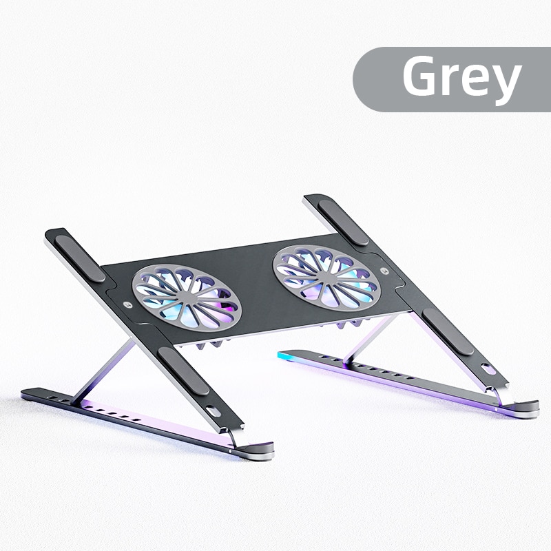 Aluminum Adjustable Laptop Stand For Macbook Computer PC iPad Tablet Support Notebook Stand Cooling Fan Pad Laptop Holder Base