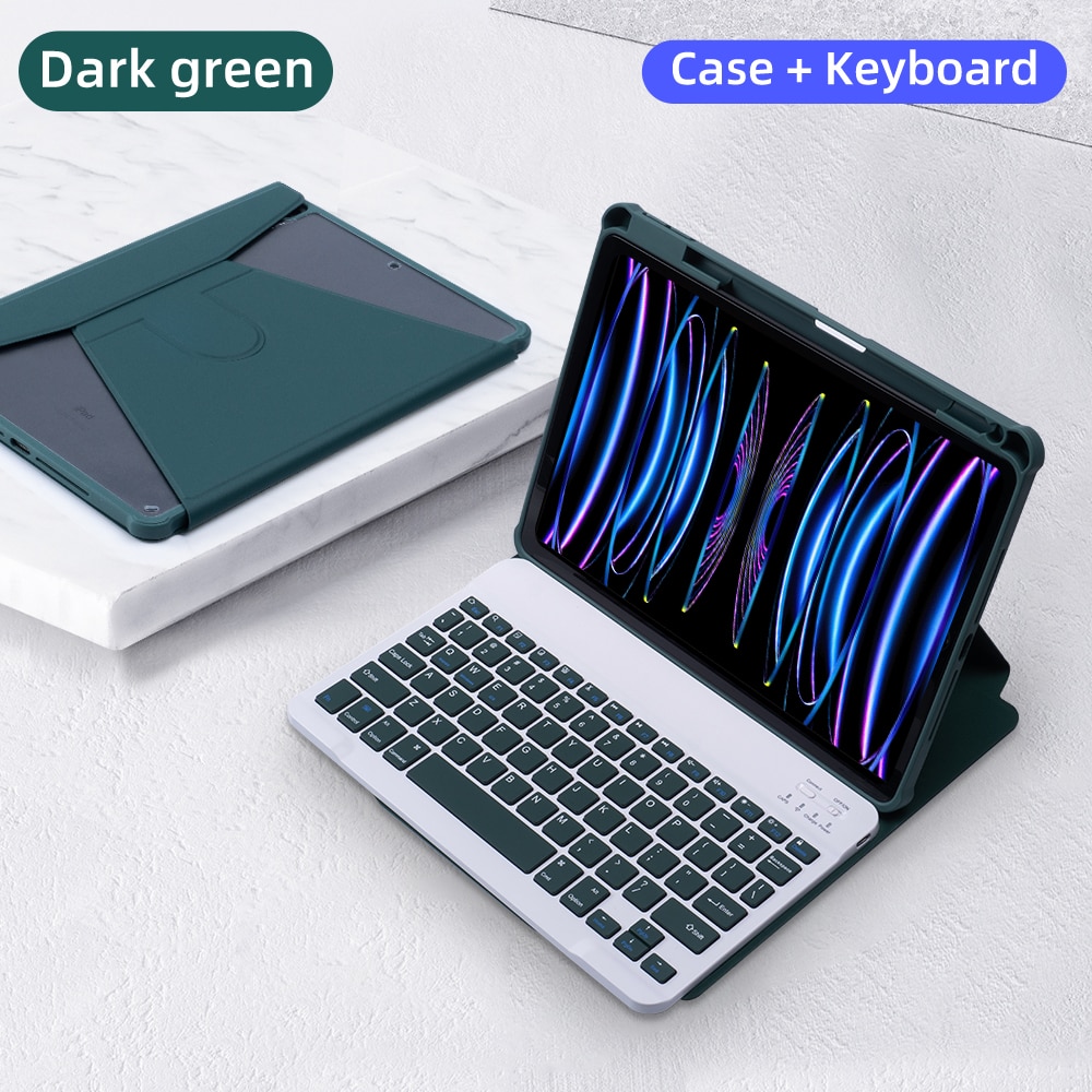 For iPad Keyboard Case For iPad 10th Generation Case For iPad 10.2 9/8/7th Air 3 10.5 Pro Air 4 5 10.9 2018 to 2022 Pro 11 Cover