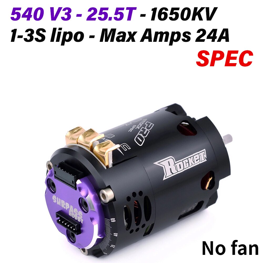 Surpass Hobby Rocket 540 V3 Sensored Brushless Motor Waterproof 3.5T 10.5T 25.5T 21.5T 13.5T for 1/10 1/12 RC Car Drift Truck