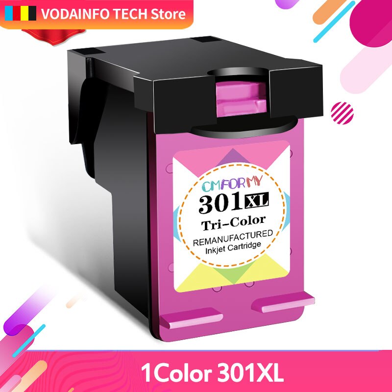 Royek Re-manufactured Ink Cartridge Compatible for HP 301 301XL INK DeskJet 1050 2050 3050 2150 1510 2540 Printer Full